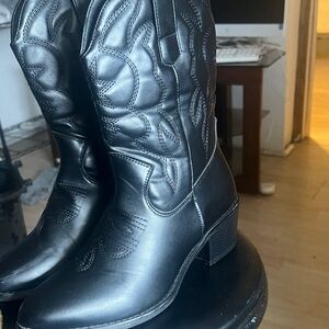 Charlotte Russe Black Heeled Boots